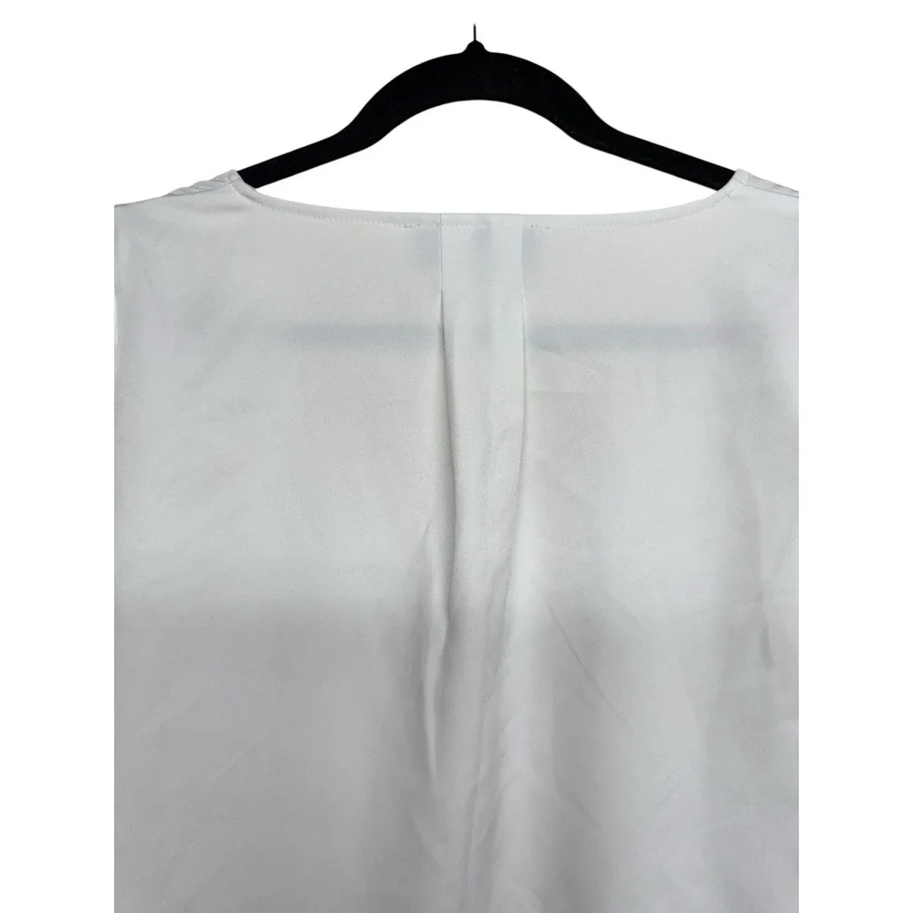 Tuckernuck‎ Tetley Blouse Puff Sleeve Flowy Top Career Casual White Women's XXL